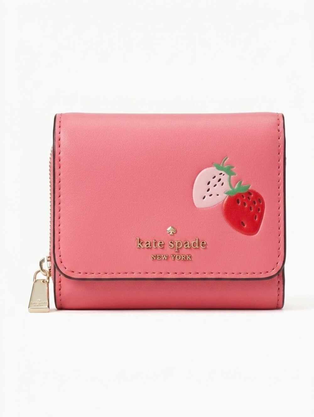kate spade Picnic In The Park Small Trifold Wallet With Strawberries